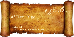 Éles Olga névjegykártya