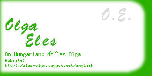 olga eles business card